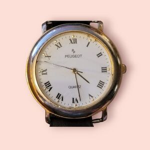 💍Ladies Peugeot Wrist Watch With Genuine Leather Band Vintage